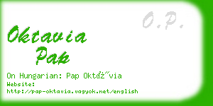 oktavia pap business card